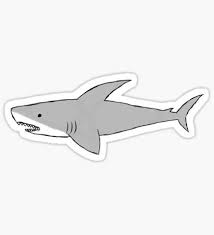 Black And White Shark Stickers Stickers Aesthetic Stickers Cute Stickers Cool Stickers