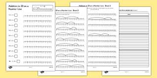 Imagine we wanted to add 4 and 3. Addition To 20 On A Number Line Worksheets Resource Pack