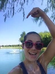 Walking off Christmas treats at a local park