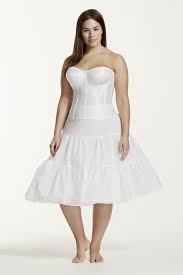 Tea Length Plus Size Bridal Slip David S Bridal Bridal Undergarments Necklines For Dresses Wedding Dress Undergarments
