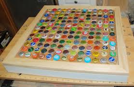 This piece has sold but i can create another one just for you! Diy Cheap And Chic Bottlecap Table My So Called Crafty Life