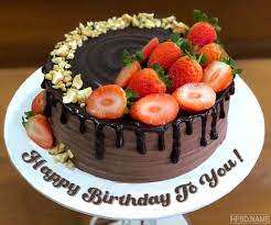 Decide the words beforehand and then order the cake. Chocolate Strawberry Birthday Wishes Cake With Name