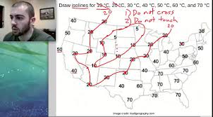 How To Draw Isolines On A Weather Map Middle School Science Youtube
