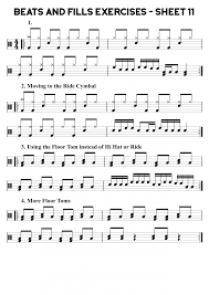 Beats And Fills Exercises Learn Drums For Free Drum Sheet Music Learn Drums Drums Sheet