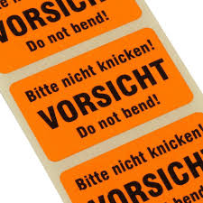 500 aufkleber vorsicht glas versand sticker 85 x 55 mm zerbrechlich nicht werfen. 500 Etiketten Bitte Nicht Knicken Vorsicht Do Not Real De
