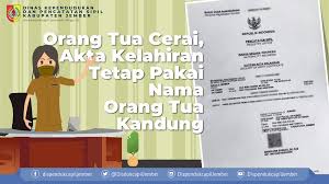 We did not find results for: Orang Tua Cerai Akta Kelahiran Tetap Pakai Nama Orang Tua Kandung Dispendukcapil Kabupaten Jember