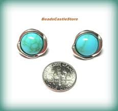 3-6-10 Pcs-faux Turquoise Metal Buttons-silver Button-irregular Round  17mm-hole Size 5mm-(#137)