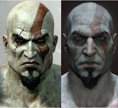 Kratos zit zo vol testosteron dat, naast zijn al kale hoofd, ook zijn  tatoeage is beginnen te verdwijnen. [Credit to u/rux69420 voor de baardedit  op oude Kratos] : r/GodofWar