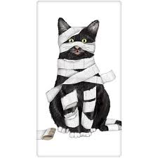 Vintage flour sack towels have remained the cook's favorite kitchen textile for well over a hundred years. Halloween Trick Or Treat Wheelbarrow Cat Mary Lake Thompson Flour Sack Towel Towels Dishcloths Home Garden