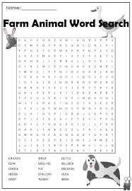 Farm Animal Word Search Hard Farm Animals Activities Farm Animals Word Puzzles For Kids