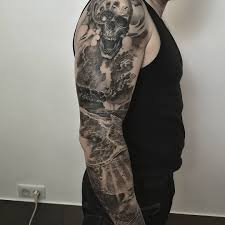 Black And White Camouflage Tattoo All Sleeve Tattoo Project Black And White Sea World Jellyfish Tattoo Made By John Hudic Travel Tattoo Sleeve Tattoos Jellyfish Tattoo Tattoo Project