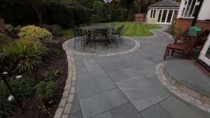 Fairstone Slate Casarta Paving Marshalls 14 marshalls casarta slate bullnose steps grey. fairstone slate casarta