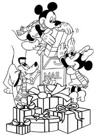 Mickey Mouse Para Colorear Navidad