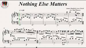 Other versions of this composition. Nothing Else Matters Metallica Piano Youtube