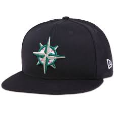 Men S Seattle Mariners New Era Navy Logo Lush 59fifty Fitted Hat Seattle Mariners Logo Fitted Baseball Caps Fitted Hats