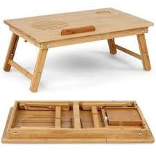 Table De Lit En Bambou Inclinable Pliable Tablette Support Ordinateur Portable Table De Lit Lit Bambou Support Ordinateur Portable