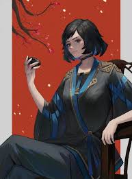 Shaggydog is rickon stark's all black direwolf with bright green eyes. Jsyyy Drawing Women Dark Hair Short Hair Kimono Cup Cherry Blossom Black Clothing Hd Mobile Wallpaper Peakpx