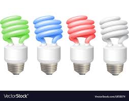 Full Spectrum Light Bulbs Royalty Free Vector Image