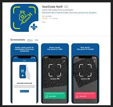 The app meant for merchants is called vaxicode vérif and the app meant for citizens is called vaxicode. Gfcz7adjduypm