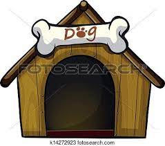 A Dog House With A Bone Clipart K14272923 Dog Houses Clip Art Dachshund Art
