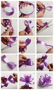 Take each strip and wrap them around your fingers. Diy How To Make A Ribbon Pom Pom Bow The Koch Blog Geschenkschleife Geschenke Basteln Bastelarbeiten