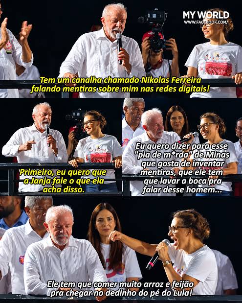 Ontem, a Janja fez duras críticas ao Deputado Nikolas Ferreira durante o discurso do Lula!