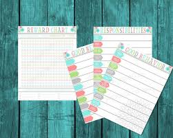Toddler Behavior Chart Reward Chart Consequence Chart Toddler Point System Responsibility Chart Printable Chart For Sticker Rewards