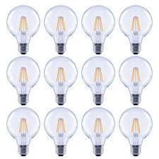 Mercury Free Globe Clear Led Light Bulbs Light Bulbs The Home Depot
