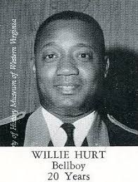 Photo of Willie Hurt, Bell Boy at Hotel Roanoke, from a commemorative menu 