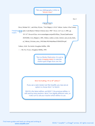 Put all the citation information at the end of the sentence: Mla Sample Paper Easybib