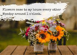 We don't use bundle with flowers we use 'bunch' which is a collection of things of the same kind like a 'a bunch of keys'. 99 Starter Sentences For Writing Stories Hobbylark