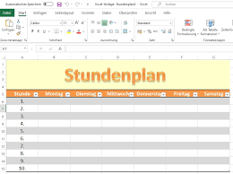 11 stile kostenlos für sie. Stundenplan Excel Vorlage Download Kostenlos Chip