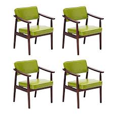Comfy Cushioned Pu Seat Solid Wood Dining Chairs Hotel Conference Chair For Household Kitchen Confe Solid Wood Dining Chairs Dining Chairs Wood Dining Chairs