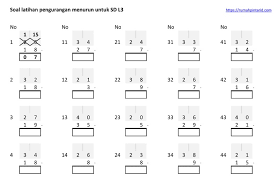 Soal matematika kelas 1 semester 1. Level 3 Latihan Pengurangan Menurun Untuk Anak Sd Rumah Pintar