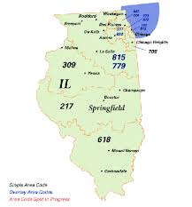 Map Of 217 Area Code Area Code Chart Area Code Map