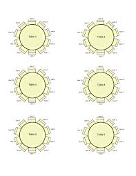 8 Person Round Table Seating Chart Template Www