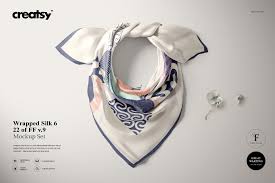 Wrapped Silk Scarf Mockup 22 Ffv 9 Silk Scarf Scarf Mockup
