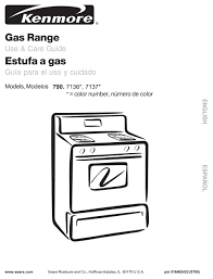 Page 1 a ge slide=in models estu a gas ivlodelos deslizables models, modelos 790.3103@, 790.3104@ @= color number, n_mero de color sears roebuck and co., hoffman estates, il 60179. Kenmore 790 7136 Use Care Manual Pdf Download Manualslib