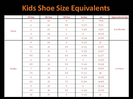Infant Shoe Chart Kids And Girls Shoes Sizes To Women Size