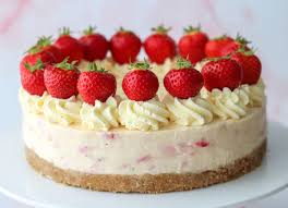 Pairing this white chocolate cheesecake with fresh fruit offsets the richness. No Bake Strawberry White Chocolate Cheesecake Baker Jo