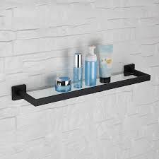 Making these the perfect choice to add the finishing touches to your modern bathroom. Black Finish Unique Design Bathroom Shelf 600 142 55mm Wall Mounted Stainless Steel And Glass Bathroom Shelf Wall Bathroom Shelvesstainless Wall Shelf Aliexpress