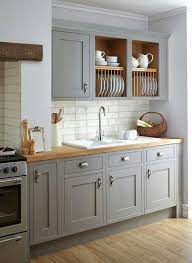 Butcher Block Counters With Wood Flooring Gray Cabinets Kitchen Cabinet Design Kitchen Design Refacing Kitchen Cabinets