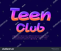 Vector Modern Sign Teen Club Gradient Stock Vector (Royalty Free)  2260973661 | Shutterstock