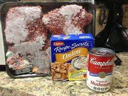 Onion Soup Mix Recipe Ground Beef And Cream Of Mushroom In Crockpot Put The Cube Steak In Crockpot Cube Steak Cube Steak Crock Pot Recipes Cube Steak Recipes