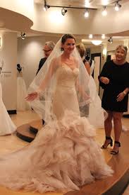 Bride Kandace Dalton Lazaro Strapless Sweetheart Neckline Mermaid Lace Bodice Tiered Lace Lazaro Wedding Dress Mermaid Lazaro Wedding Dress Bridal Gowns