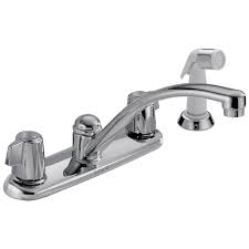 Choose from our from wide selection of kitchen taps and sprayers, designed to match any sink style and fit any space. Two Handle Kitchen Faucet With Spray 2400lf Delta Faucet