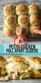Pesto Chicken Pull En Plus Sliders Recettes De Cuisine Recette Nourriture