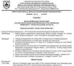 Contoh Sk Pembagian Tugas Mengajar Tahun Pelajaran 2019 2020 Sidapodikdas