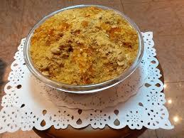 Konafa With Dates Almonds Whipped Cream Caramel Egyptian Food Food Almond Whipped Cream