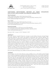 Polisi bongkar kuburan dua korban geng motor di cirebon. Pdf Criticizing Montessori S Method Of Early Childhood Education Using Islamic Psychology Perspective